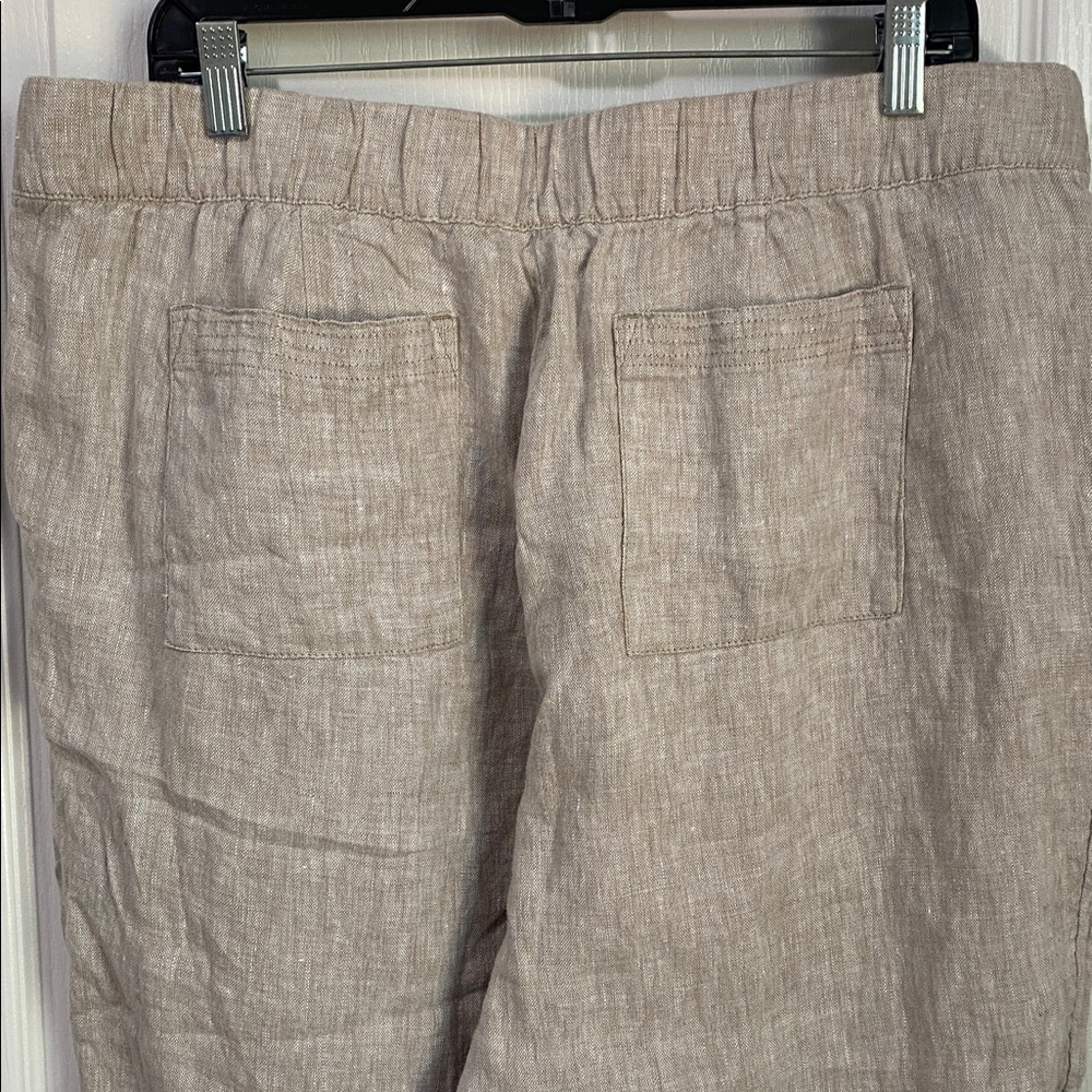 Pure Jill Cropped Linen Minimalist Boho Culottes - Picture 7 of 9